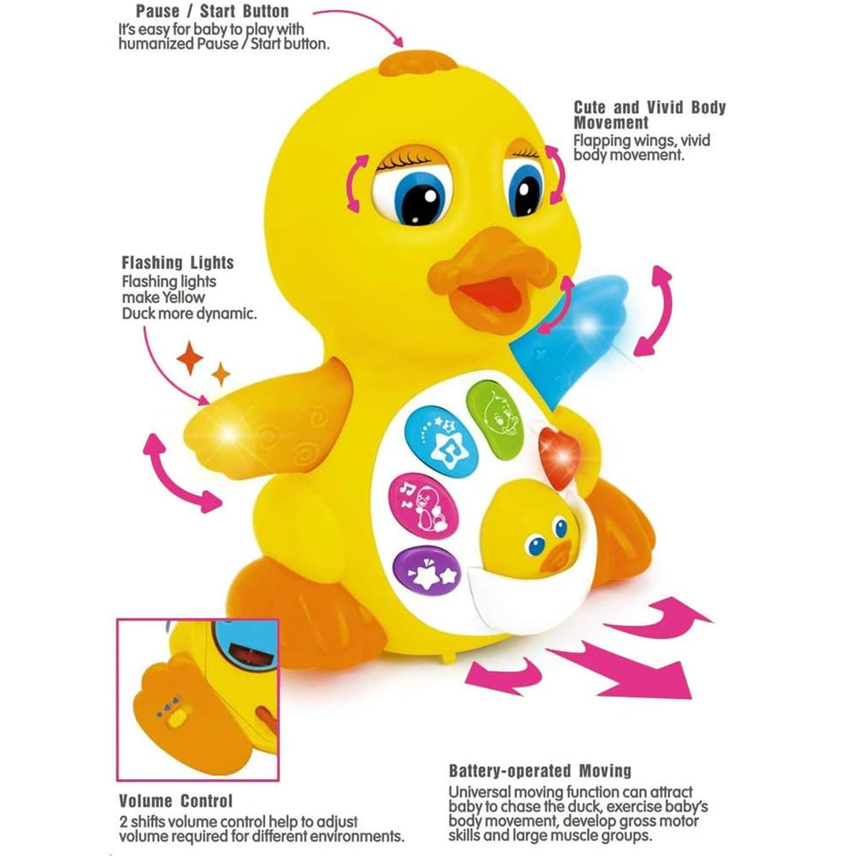 Yiosion duck walking action screenshot showing chasing play and movement