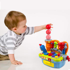 Yiosion musical workbench nails for pounding practice and sequencing tasks.