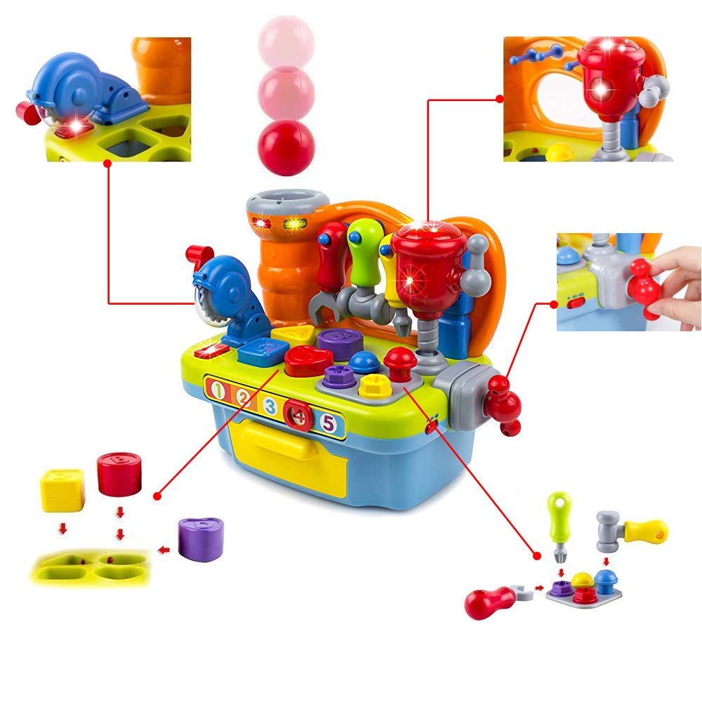 Yiosion musical workbench screwdriver supports early tool use and problem solving.