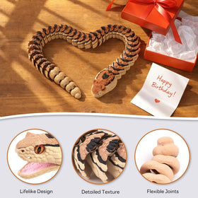 Yipintang rattlesnake with articulated segments enables lifelike posing and versatile display.