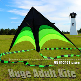 33-foot kite tail enhances visibility and dramatic wind trails.