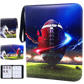 Yisheme 900-card binder cover with 9-pocket layout for organized football cards.