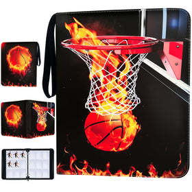 Yisheme basketball card binder front view with 9-pocket pages for organized collection.