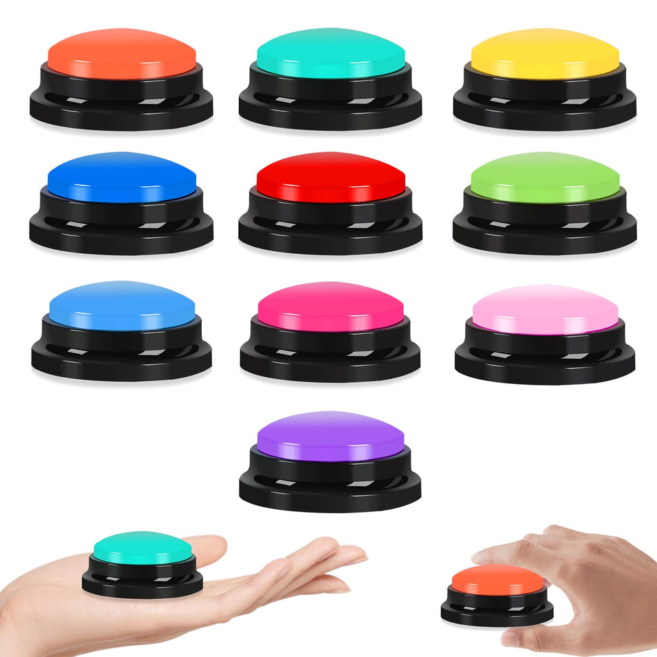 yisncka recordable buzzer front view shows durable ABS and loud playback for classrooms
