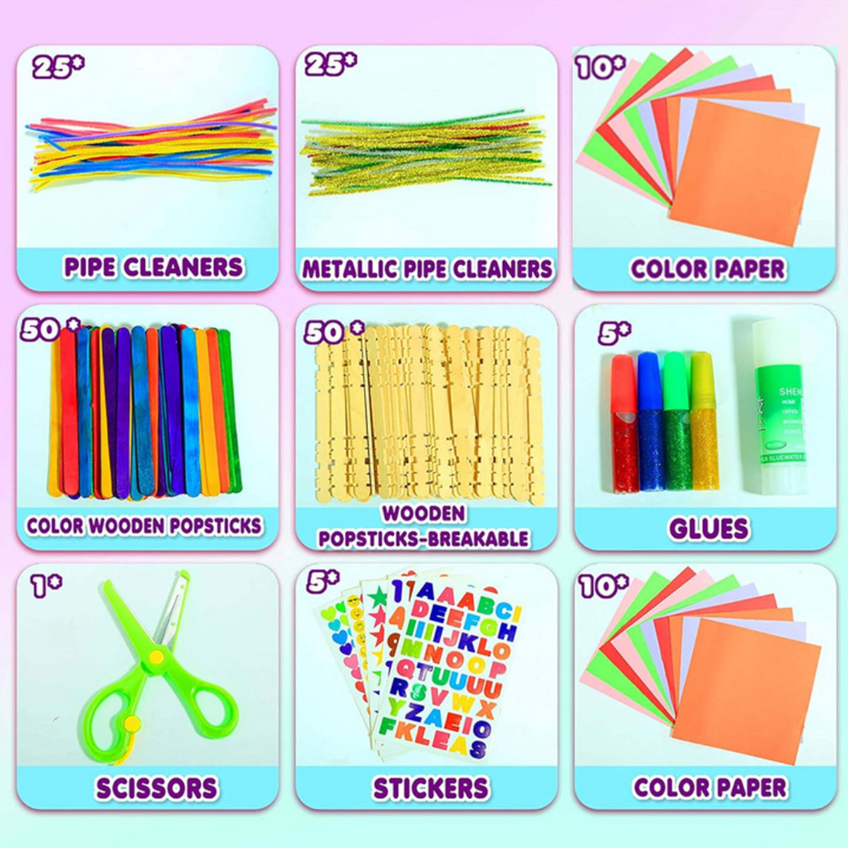 YITOHOP googly eyes and pompoms add playful texture to crafts.