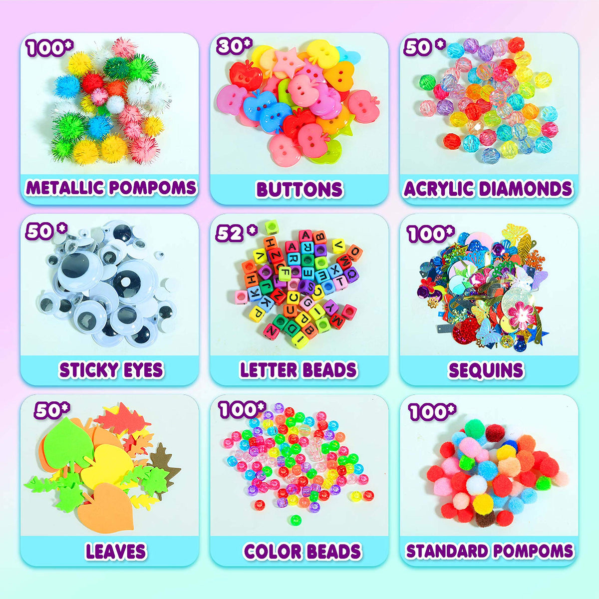 YITOHOP over-1000-pcs supplies fuel endless kids' projects and exploration.