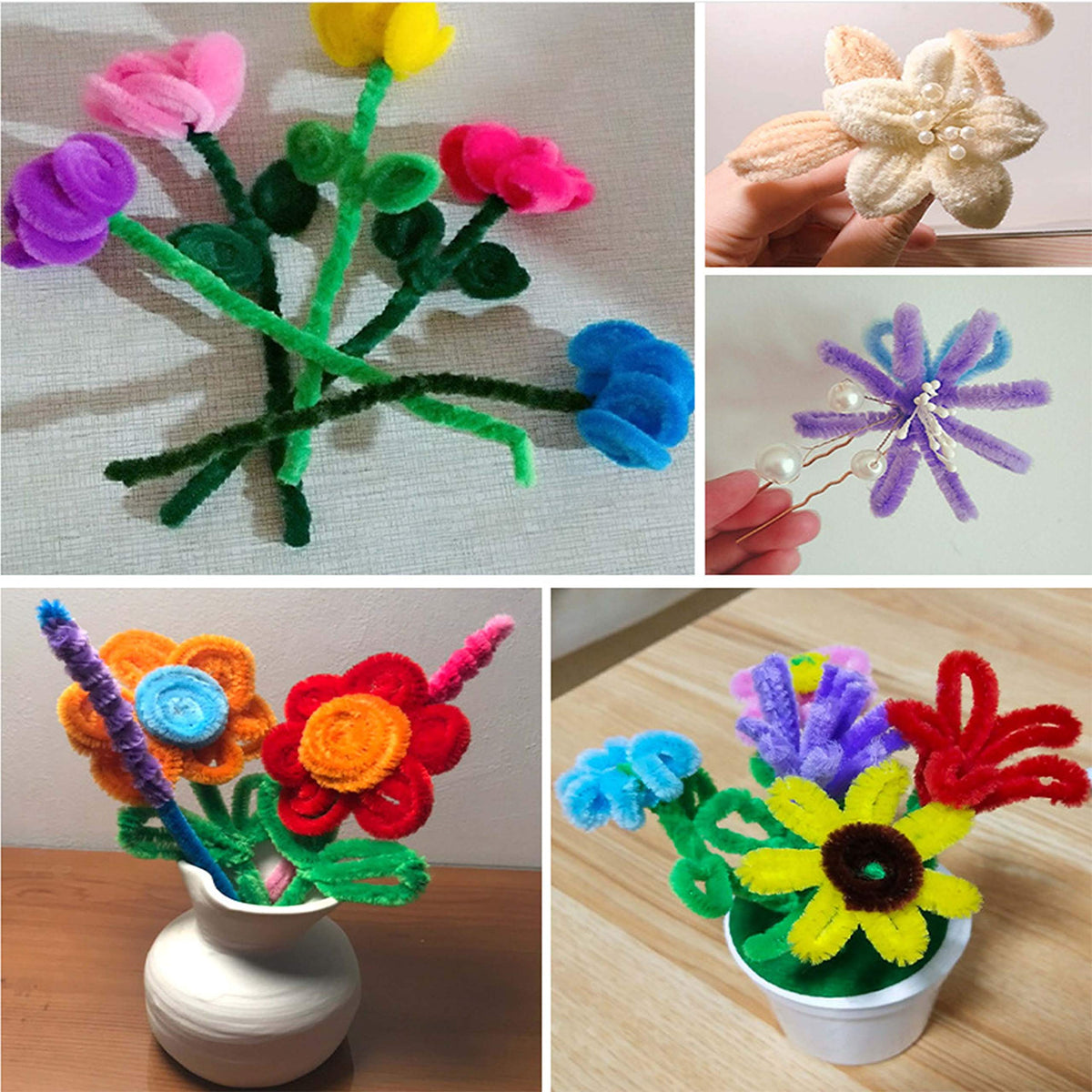 YITOHOP popsicle sticks and beads support sturdy kid-made models.