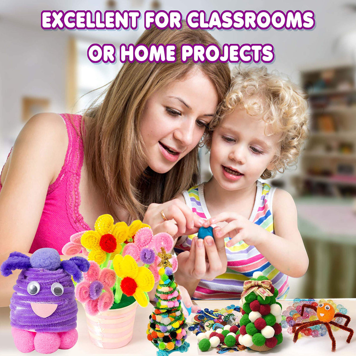 YITOHOP safe-for-kids craft kit ideal for ages 4+ to encourage creative learning.