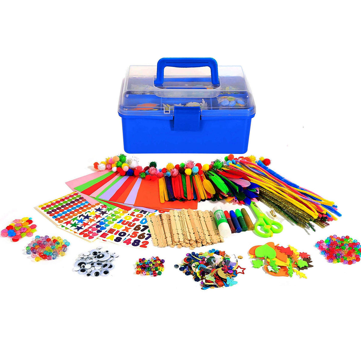 YITOHOP travel box arts and crafts kit keeps supplies organized for on-the-go creativity.