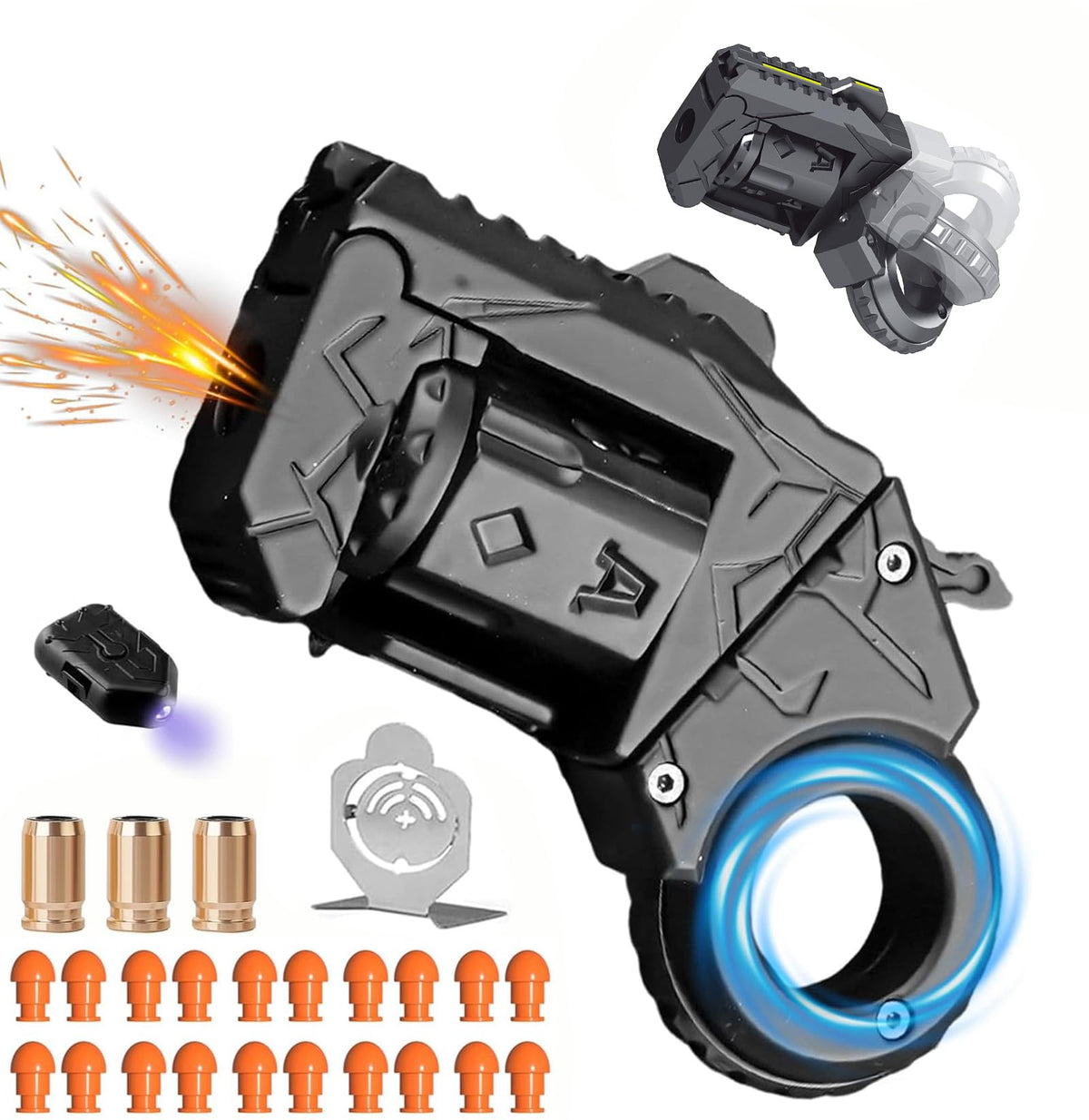 Yiuhhad Metal Fidget Gun in hand shows compact on-the-go focus.