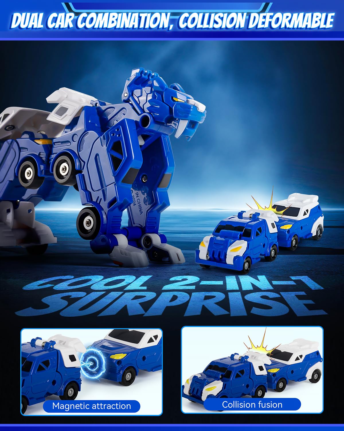 Yivsen magnetic transforming cars playtime, easy and engaging.