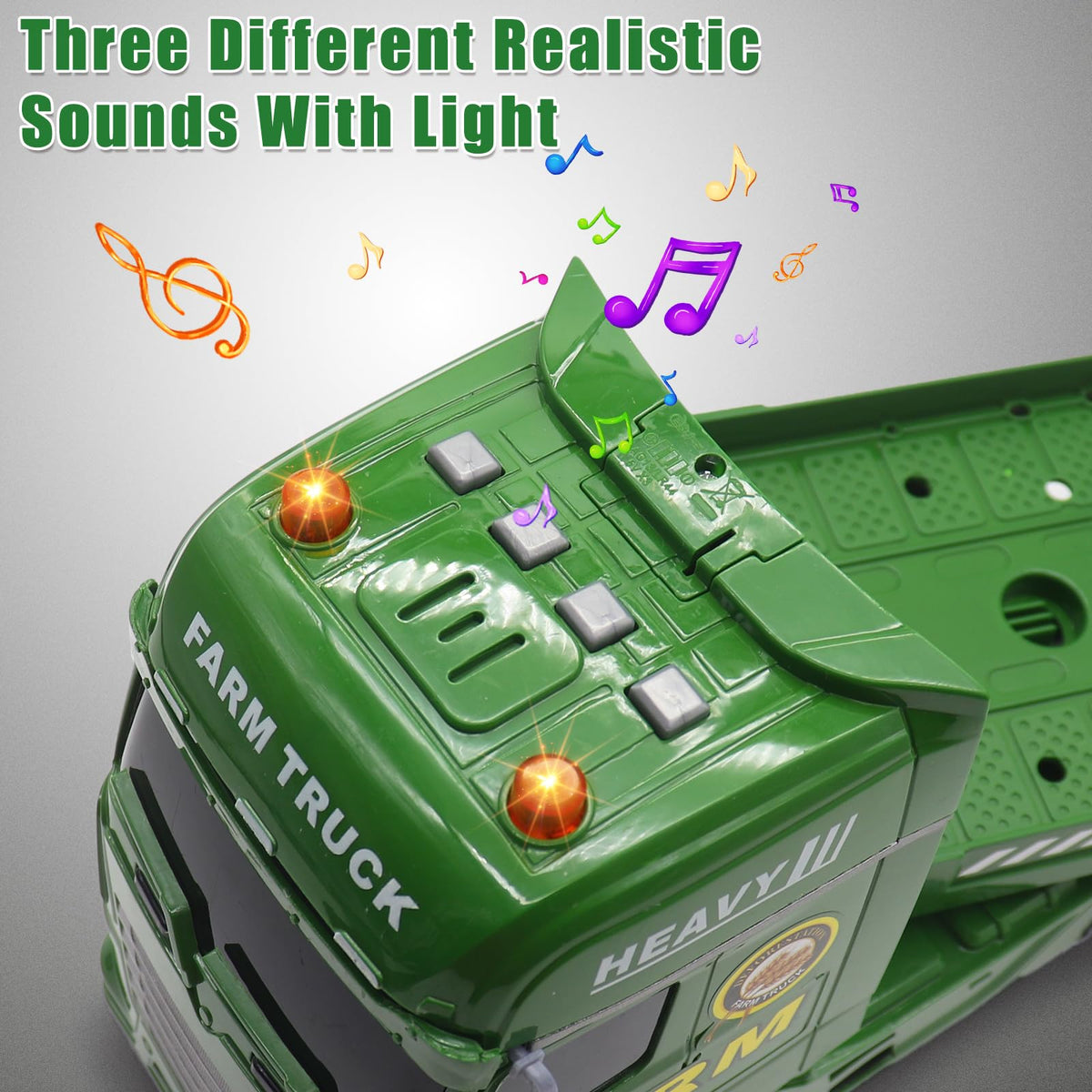 Yiwsnust front-end buttons light and sound features on the truck