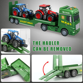 Yiwsnust truck cab and removable flatbed for realistic transport play
