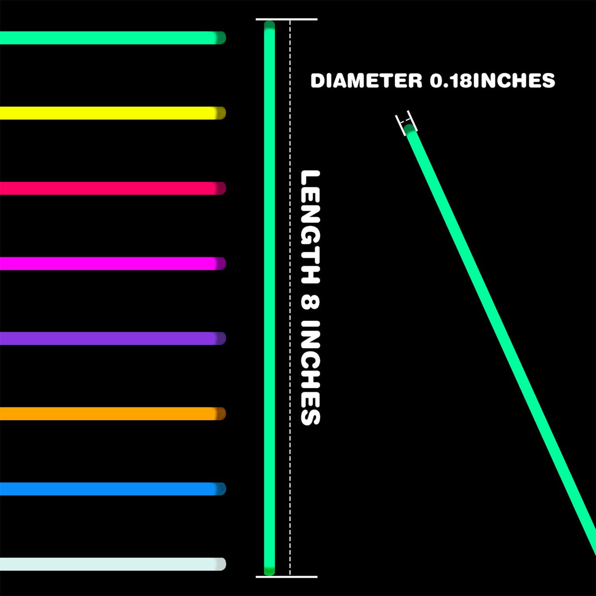 YixangDD glow sticks offer 6-8 hours of bright light