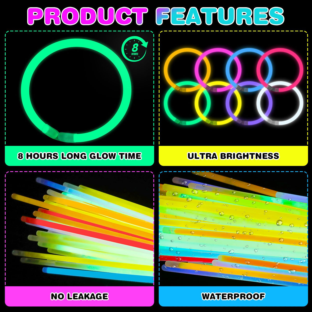 YixangDD glow sticks bulk packaging for large celebrations