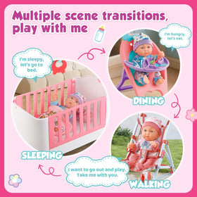 YIYBM 24 piece doll accessories pack enriches imaginative play.
