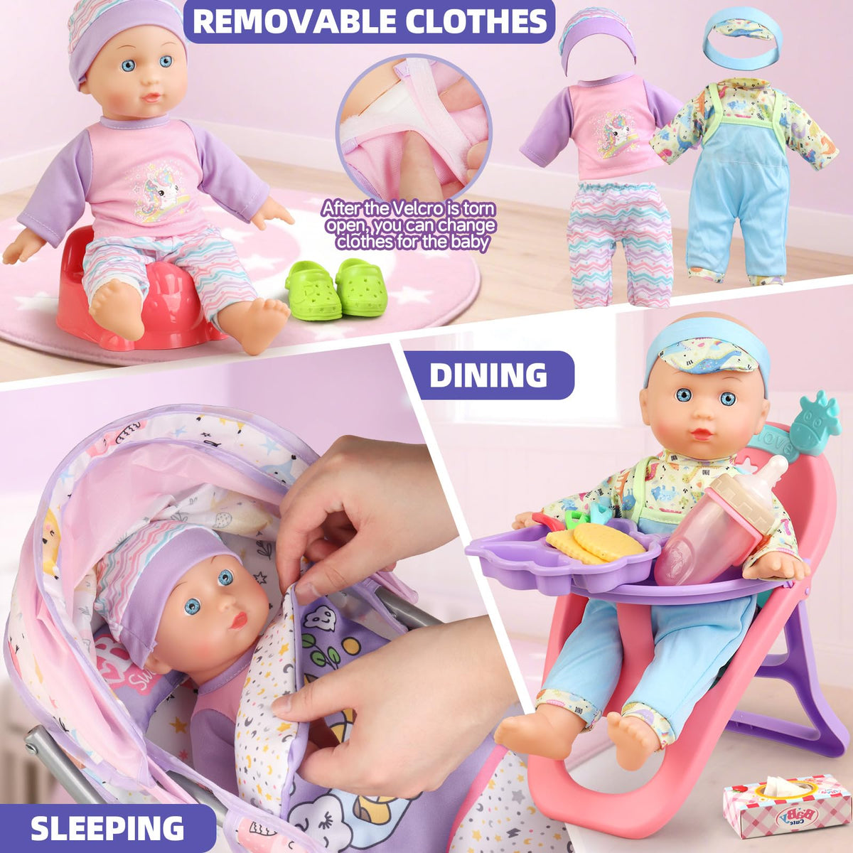 YIYBM doll accessories 24 pcs provide diverse role-play options.