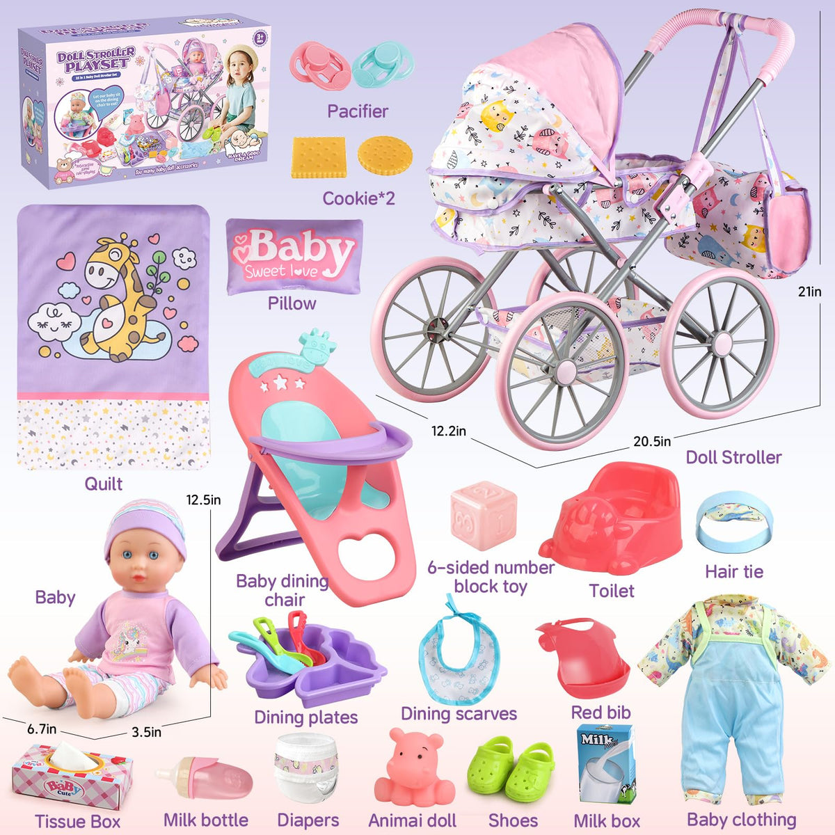 YIYBM doll clothes two sets enable mix-and-match storytelling.