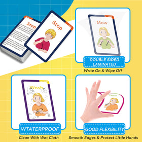 YIYDONG ASL flash cards binder rings for creating custom sets