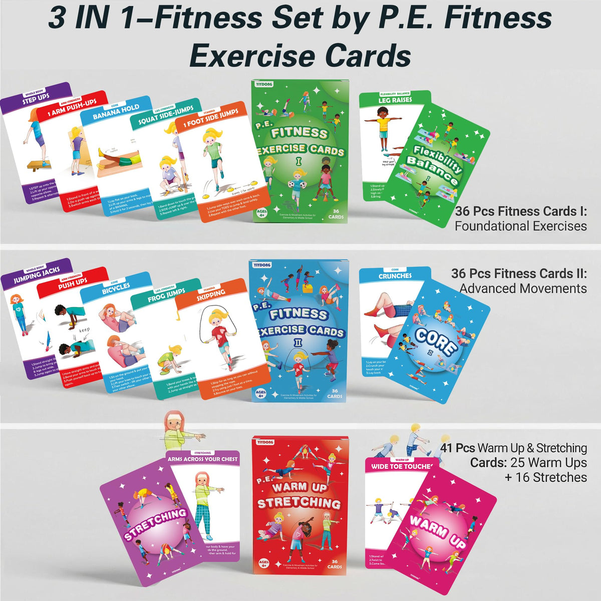 YIYDONG brain-break card set offers quick re-energizers between lessons