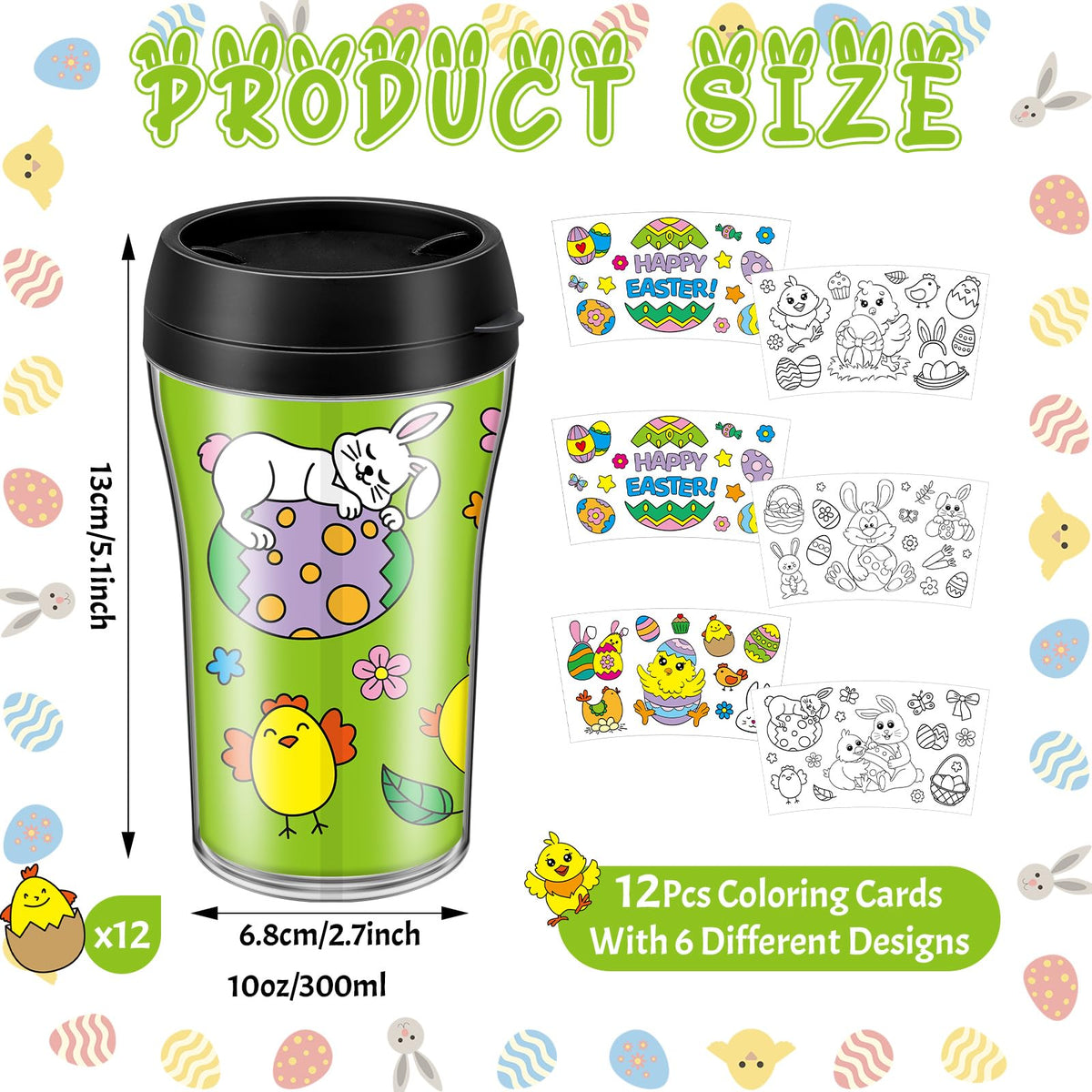 Yiyiring coloring paper inserts for personalized cup designs