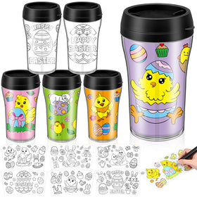 Yiyiring Easter DIY cups 12-pack for festive party favors and coloring fun