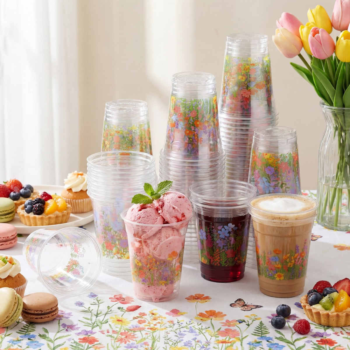 Yiyiring spring party cups brighten tables and décor