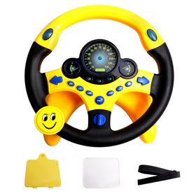 YIYZAOF kids steering wheel backseat yellow for car play