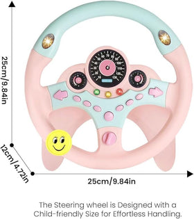 YIYZAOF steering wheel toy dashboard buttons close up for interactive play