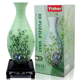 YIZHOR 3D puzzle vase assembly pieces shown for a relaxing hands-on project