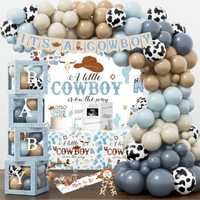 YJDFWAUT cowboy baby shower backdrop enhances western mood