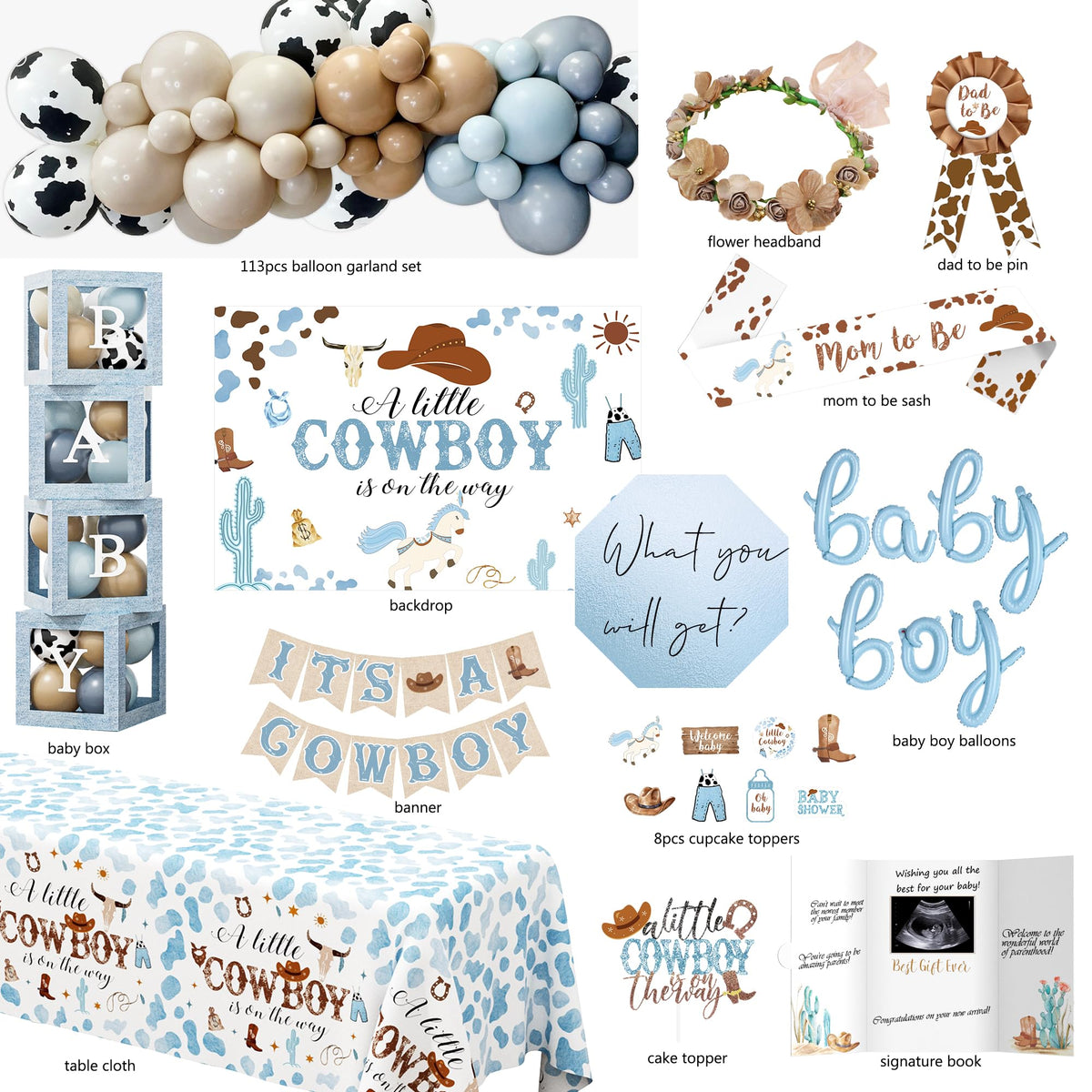 YJDFWAUT cowboy banner decor for welcoming guests