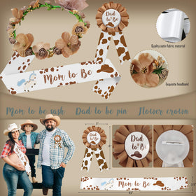 YJDFWAUT dad-to-be pin complements rustic styling