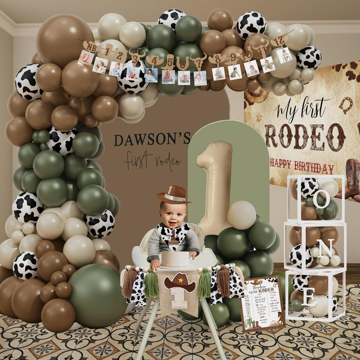 YJDFWAUT My First Rodeo cake topper enhances cake styling