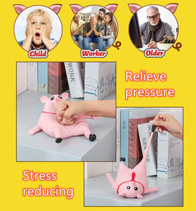 YJHWLF office stress-relief piglet for desk breaks and focus.