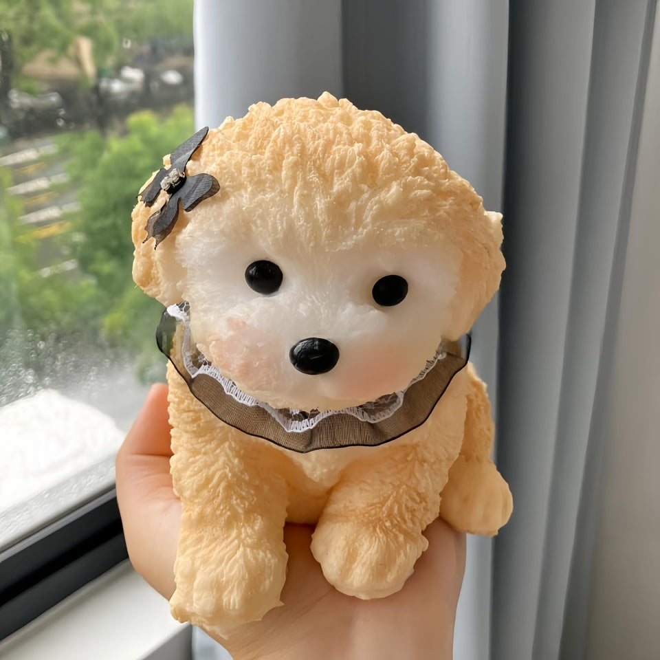 YJPPDD Taba Dog front view, inviting squeeze for relaxation and focus