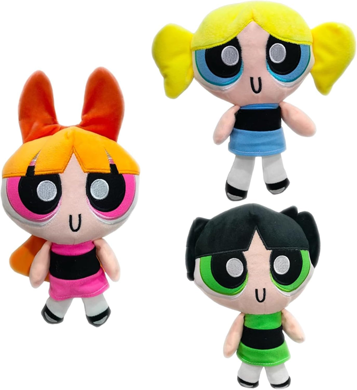 Ykecfpry Plush 3 Pcs group shot of colorful, cozy dolls for play and display