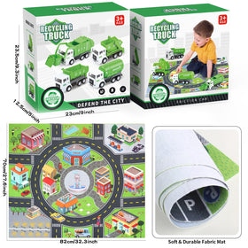 YLDoymx four-color trash bins introduce sorting concepts during play.