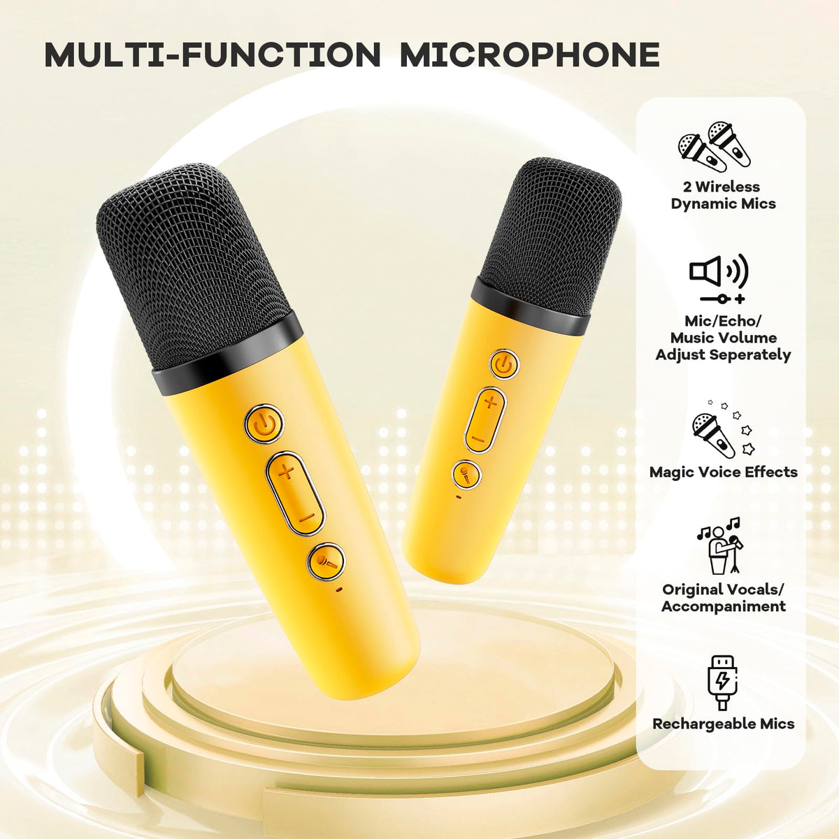 YLL easy Bluetooth pairing and TF card options expand your song choices.