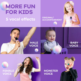 YLL gift packaging highlighting a stylish kids' karaoke set