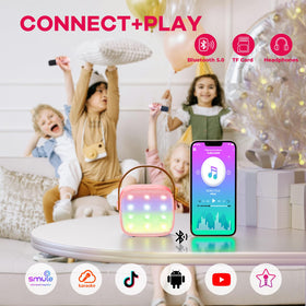 YLL LED lights pulse with the beat for kids' parties.