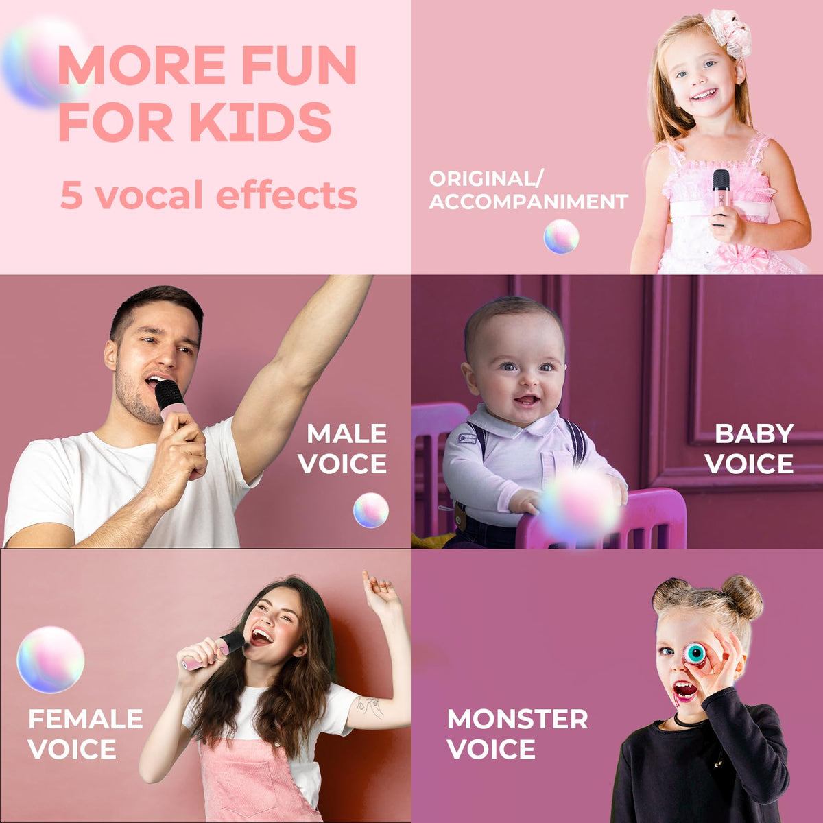 Long battery life supports 4–8 hours of family karaoke sessions.