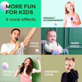 YLL mini karaoke green ultra-portable, fits in a bag for travel singing sessions.