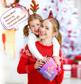YLL mini karaoke green with two wireless microphones for duet singing and family fun.