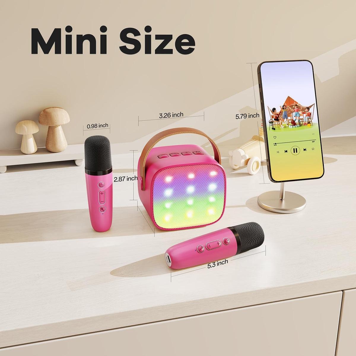 YLL Mini Karaoke Hotpink packaging makes a stylish gift ready box