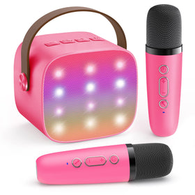 YLL Mini Karaoke Hotpink front view for portable singing on the go