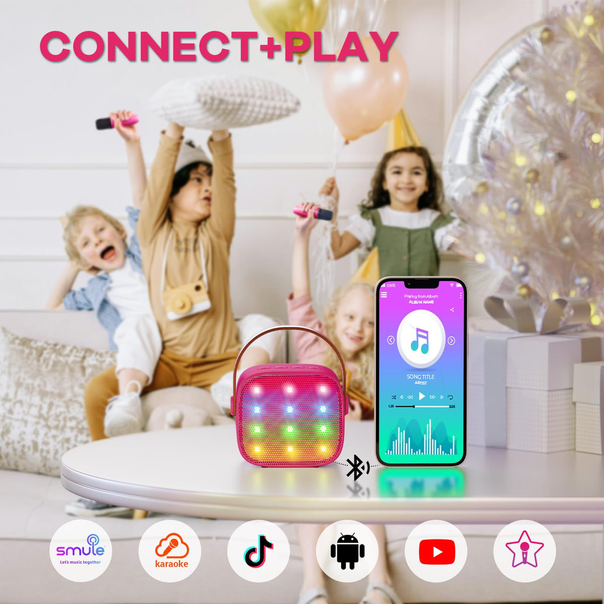YLL Mini Karaoke Hotpink kid friendly voices invite creative singing sessions