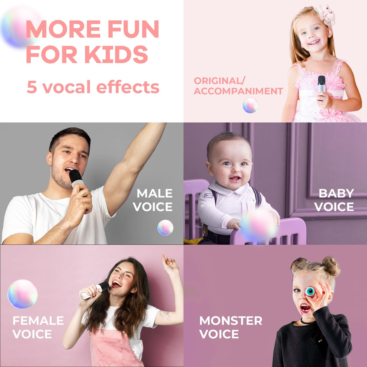 YLL mini karaoke machine headphone output on back for private practice