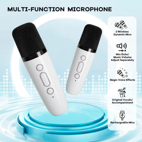 YLL mini karaoke machine portable design fits in a backpack for singing on the go