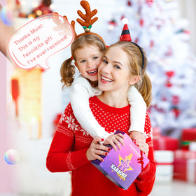 Two wireless microphones pair with the YLL system for shared singing fun.